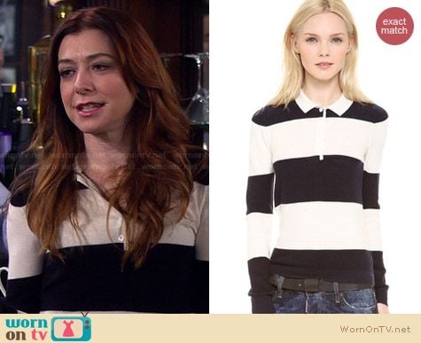 Band of Outsiders Rugby Sweater worn by Alyson Hannigan on HIMYM