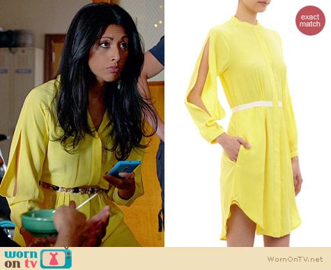 Band of Outsiders Slit-Sleeve Shritdress worn by Reshma Shetty on Royal Pains