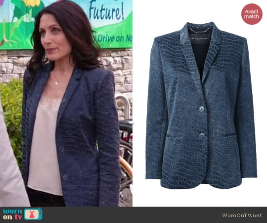 Barbara Bui Textured Blazer worn by Lisa Edelstein on GG2D