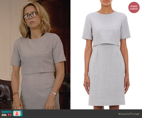 Barneys New York Layered Sheath Dress worn by Tea Leoni on Madam Secretary