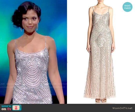 Basix Black Label Sequin Slip Gown worn by Maya Avant (Karla Mosley) on The Bold and the Beautiful