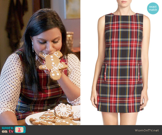 BB Dakota Harlow Plaid Shift Dress worn by Mindy Lahiri (Mindy Kaling) on The Mindy Project