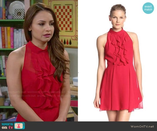 Bcbgeneration Ruffle Front Dress worn by Sofia Rodriguez (Aimee Carrero) on Young and Hungry