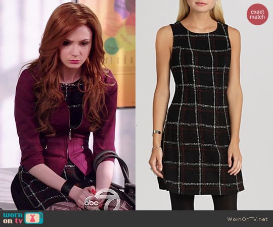 Bcbgeneration Windowpane Multiway Dress worn by Karen Gillan on Selfie