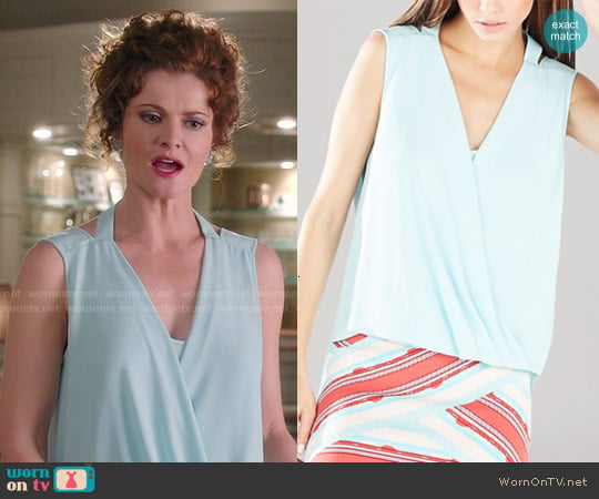 Bcbgmaxazria Nicoleta Wrap Top worn by Evelyn Powell (Rebecca Wisocky) on Devious Maids