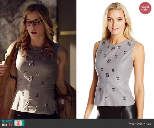 Bcbgmaxazria Beatrice Top worn by Emily Bett Rickards on Arrow