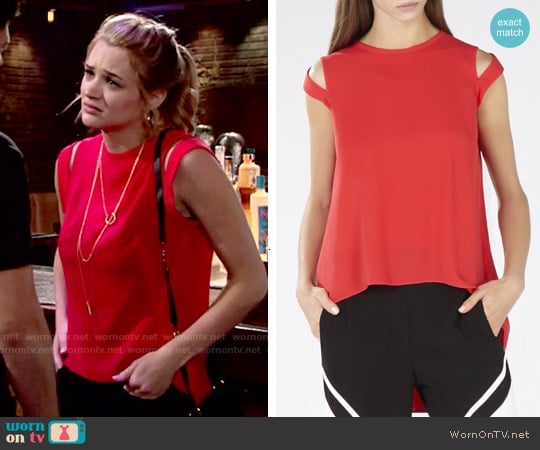 Bcbgmaxazria Calin Top worn by Summer Newman (Hunter King) on The Young and the Restless