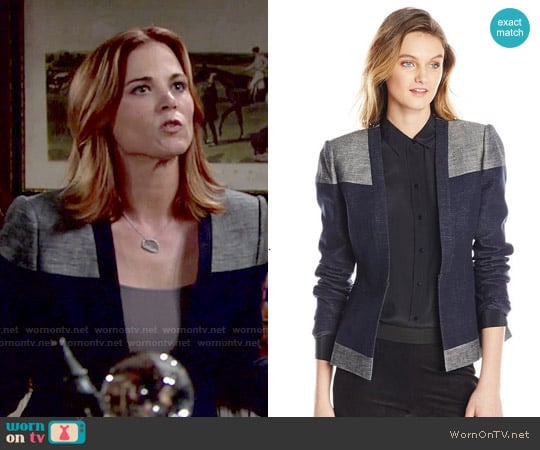 Bcbgmaxazria Cliff Blocked Blazer worn by Phyllis Newman (Gina Tognoni) on The Young and the Restless