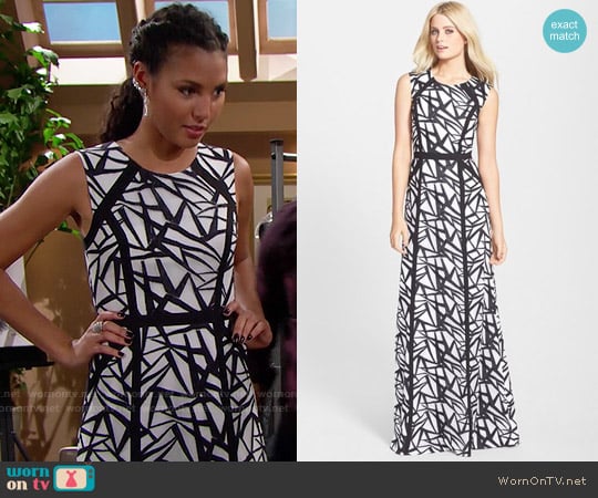 Bcbgmaxazria Daniela Sketching Gown worn by Sasha Avant (Felisha Cooper) on The Bold and the Beautiful