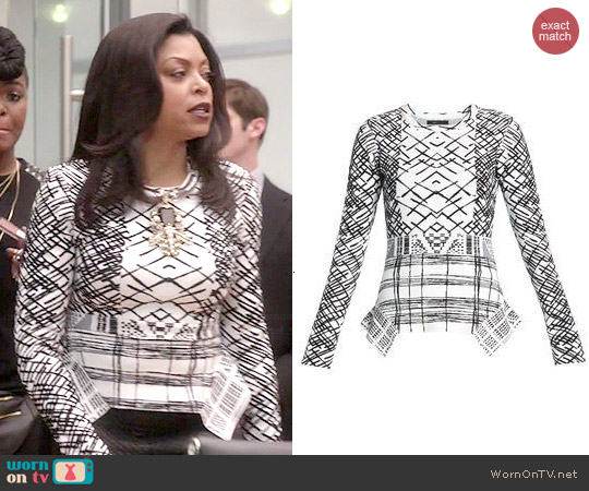 Bcbgmaxazria Elizabetta Jacquard Pullover worn by Cookie Lyon (Taraji P. Henson) on Empire