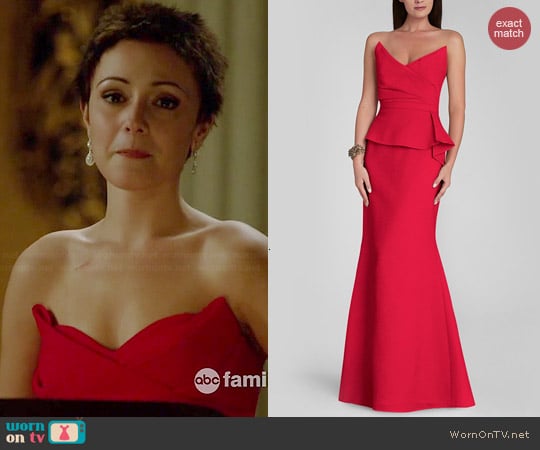 Bcbgmaxazria Gracie Gown in Red worn by Italia Ricci on Chasing Life