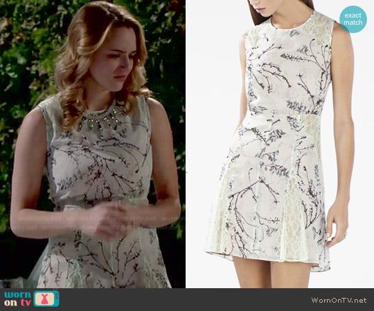 Bcbgmaxazria Gwenyth Dress in Light Mint Combo worn by Summer Newman (Hunter King) on The Young and the Restless