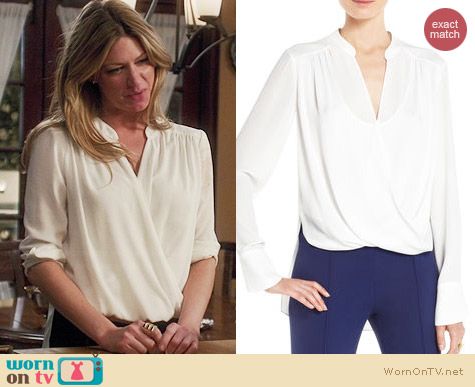 Bcbgmaxazria Jaklyn Blouse worn by Jess Macallan on Mistresses