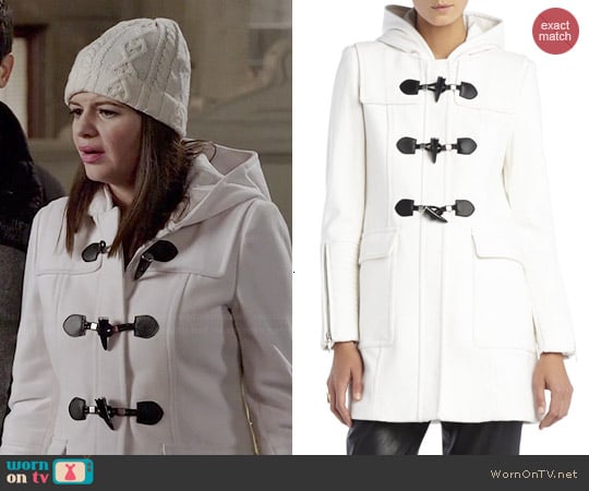 Bcbgmaxazria Jenny Toggle Coat worn by Casey Wilson on Marry Me