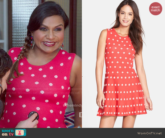 Bcbgmaxazria 'Jo' Jacquard A-Line Dress worn by Mindy Lahiri (Mindy Kaling) on The Mindy Project