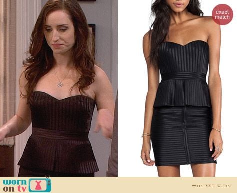 Bcbgmaxazria Karina Strapless Dress worn by Zoe Lister Jones on FWBL