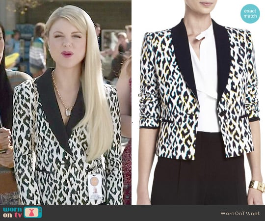 Bcbgmaxazria 'Milan' Cutout-Back Jacket worn by Lauren (Bailey Buntain) on Faking It