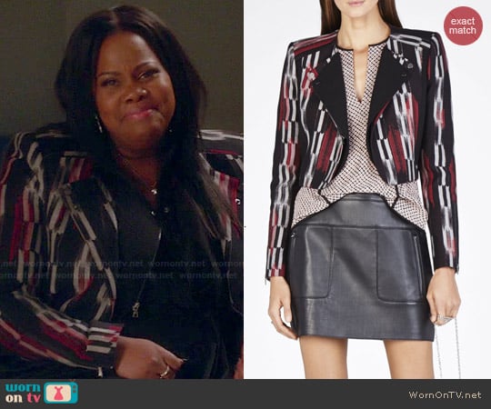 Bcbgmaxazria Nathan Double Lapel Jacket worn by Mercedes Jones (Amber Riley) on Glee