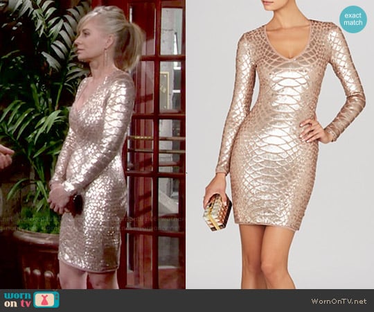 Bcbgmaxazria Sabryna Python Dress worn by Ashley Abbott (Eileen Davidson) on The Young and the Restless