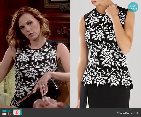 Bcbgmaxazria Shanine Top worn by Phyllis Newman (Gina Tognoni) on The Young and the Restless