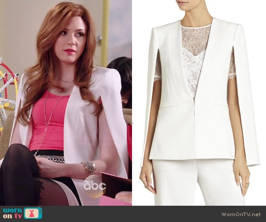 WornOnTV: Eliza’s white cape on Selfie | Karen Gillan | Clothes and ...