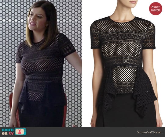 Bcbgmaxazria Viktoria Top worn by Casey Wilson on Marry Me