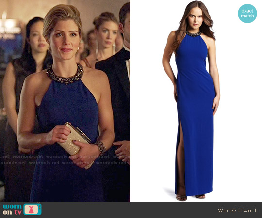 Bcbgmaxazria 'Viviane' Gown worn by Felicity Smoak (Emily Bett Rickards) on Arrow