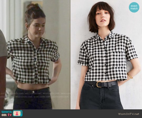 BDG Abbey Camp Button Down Shirt worn by Callie Jacob (Maia Mitchell) on The Fosters