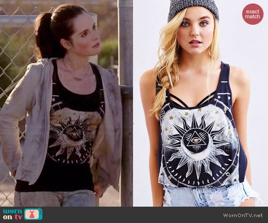 Title Unknown La Lune Cropped Tank worn by Vanessa Marano on Switched at Birth