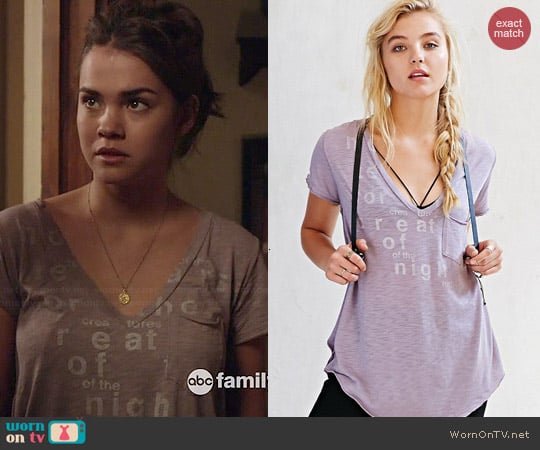 BDG Modal Slub Pocket Tee worn by Callie Jacob (Maia Mitchell) on The Fosters