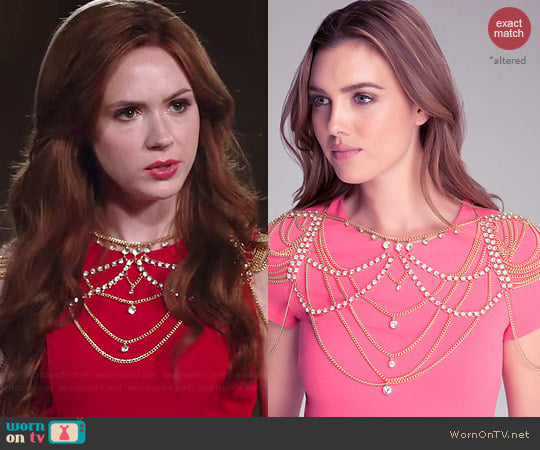 Bebe Body Chain worn by Karen Gillan on Selfie