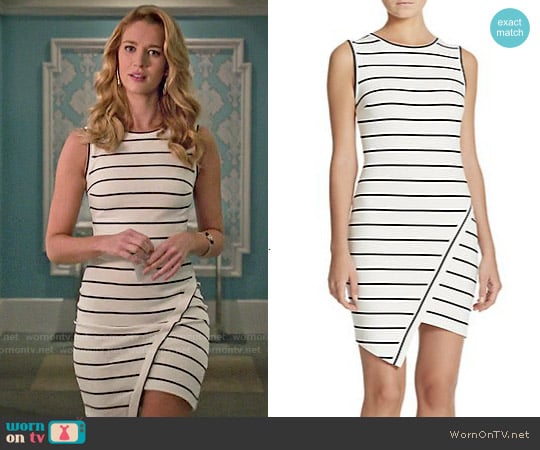 Bec & Bridge Jedi Striped Asymmetrical Mini Dress worn by Petra Solano (Yael Grobglas) on Jane the Virgin