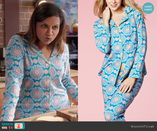 BedHead Medallions Classic PJs worn by Mindy Lahiri (Mindy Kaling) on The Mindy Project