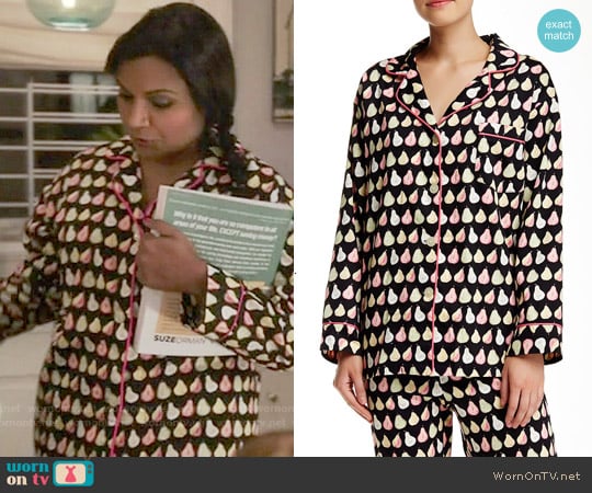 BedHead Dancing Pears Pajamas worn by Mindy Lahiri (Mindy Kaling) on The Mindy Project