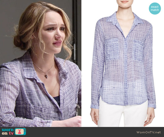 Bella Dahl Hipster Shirt worn by Summer Newman (Hunter King) on The Young and the Restless