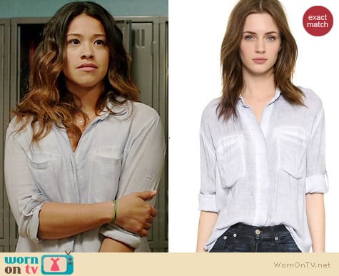 Bella Dahl Split Back Button Down worn by Gina Rodriguez on Jane the Virgin