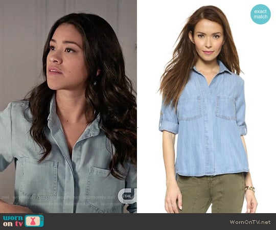 Bella Dahl Split Back Button Down Shirt worn by Jane Villanueva (Gina Rodriguez) on Jane the Virgin