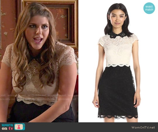 Betsey Johnson Two Tone Lace Dress worn by Sadie Saxton (Molly Tarlov) on Awkward