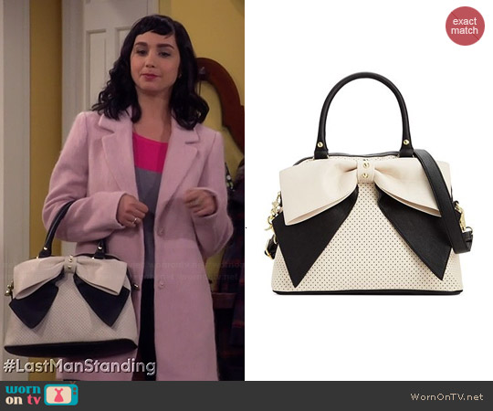 Betsey Johnson Dome Satchel worn by Mandy Baxter ( Molly Ephraim) on Last Man Standing