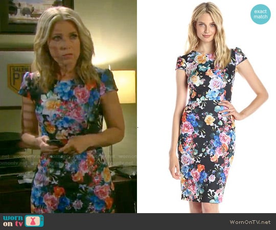 Betsey Johnson Cap Sleeve Fitted Dress worn by Jennifer Horton (Melissa Reeves) on Days of our Lives