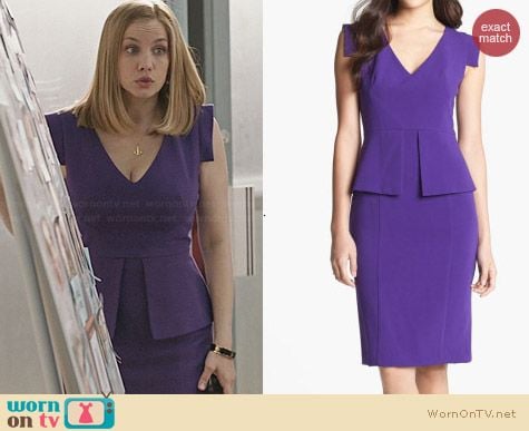 Black Halo Keyton Peplum Dress worn by Anna Chlumsky on Veep