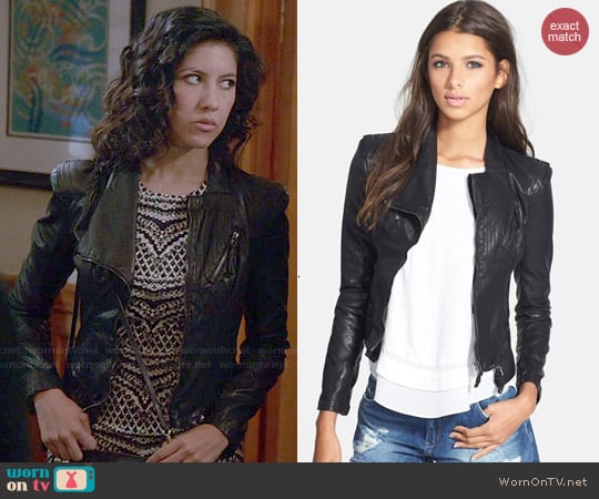 Blank NYC Faux Leather Jacket worn by Rosa Diaz (Stephanie Beatriz) on Brooklyn Nine-Nine