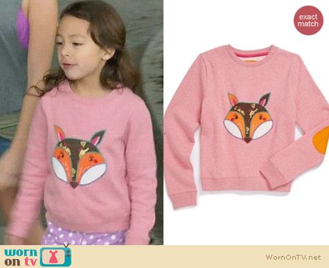 Boden Fox Applique Sweatshirt worn by Aubrey Anderson-Emmons on Modern Family