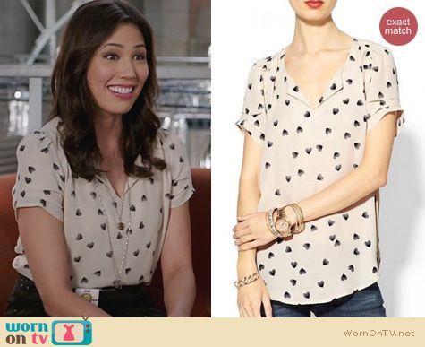 Fashion of Bones: Daniel Rainn Heart Blouse worn by Michaela Conlin