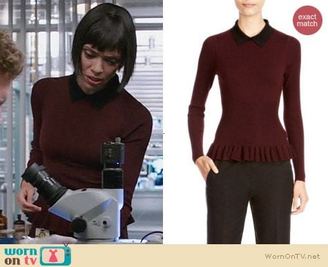 Fashion of Bones: Karen Millen Peplum Knit Collar Sweater worn by Tamara Taylor