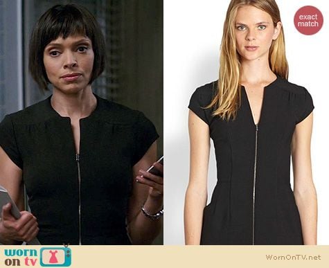 Bones Fashion: L'Agence Zip Front Dress worn by Tamara Taylor