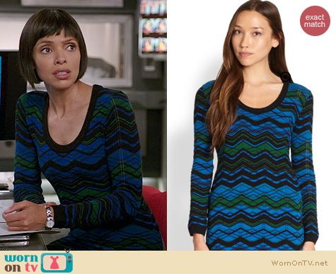 Bones Fashion: M Missoni ZigZag Dress worn by Tamara Taylor