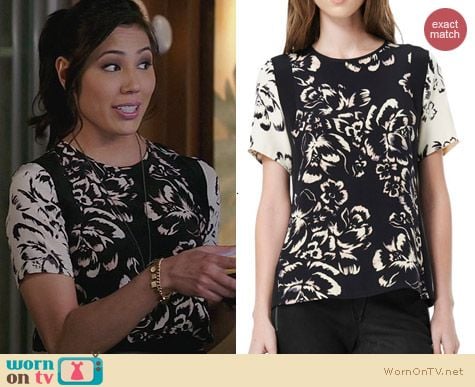 Fashion of Bones: Rebecca Taylor Artisinal Tee worn by Michaela Conlin