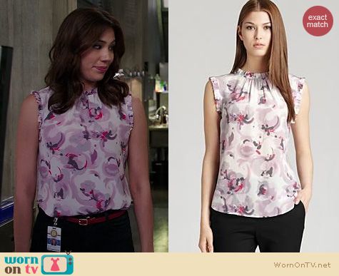 Bones Fashion: Reiss Mimi Frill top worn by Michaela Conlin