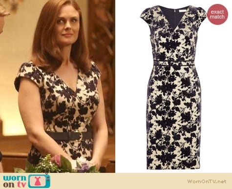 WornOnTV: Bones's white and black floral wedding rehearsal dress | Emily  Deschanel | Clothes and Wardrobe from TV